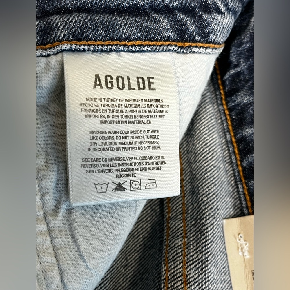 AGOLDE Harper Mid Rise Relaxed Straight Jeans in Fix—32 - Picture 5 of 14